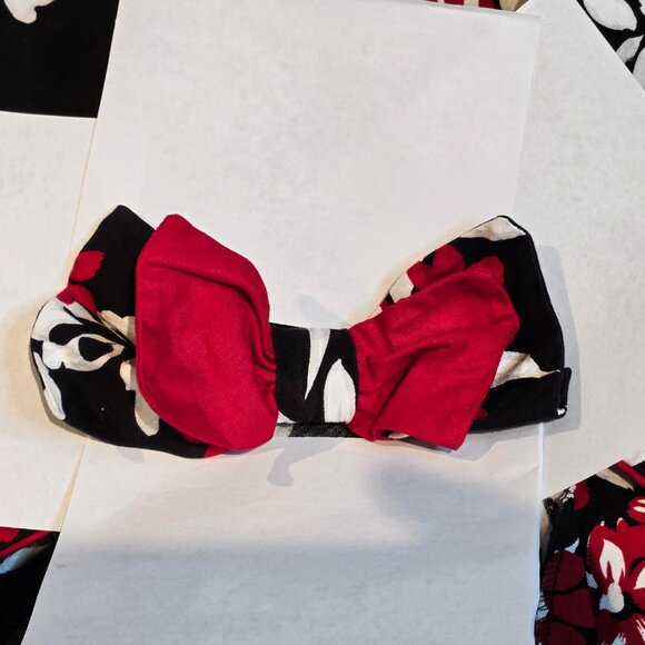 Lanz Originals Vintage One Shoulder Midi Dress 14* / Medium* Black Red Tropical - Picture 8 of 8